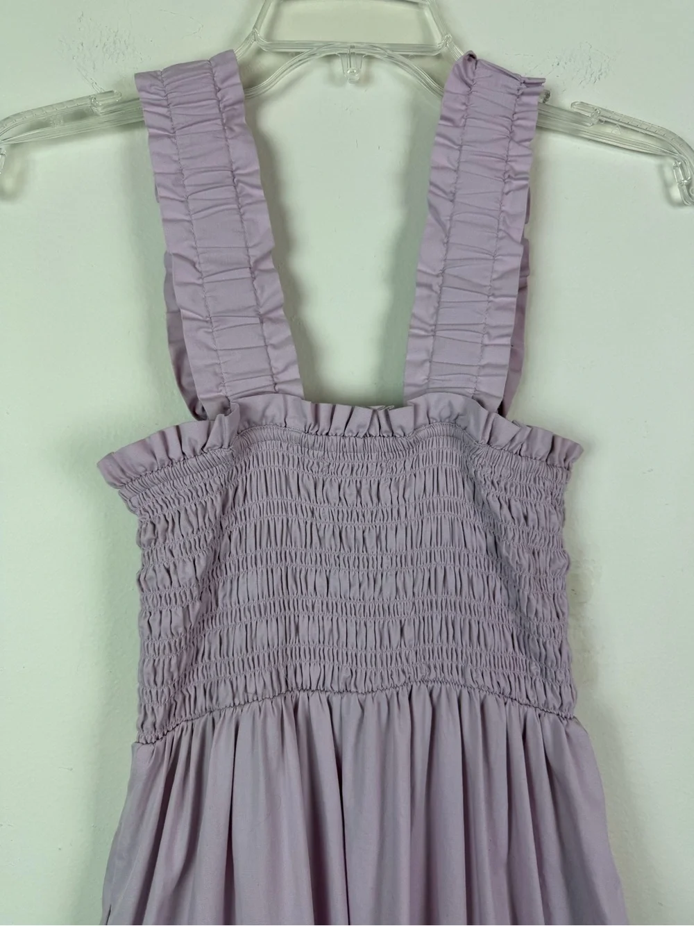 Abercrombie & Fitch Smocked Bodice Easy Maxi Dress in Lavender Size S
